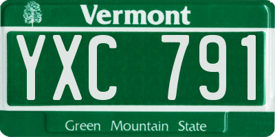 VT license plate YXC791