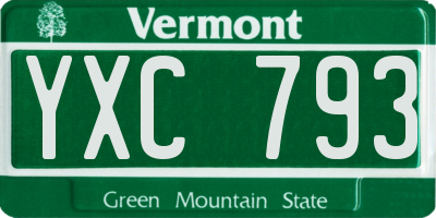 VT license plate YXC793