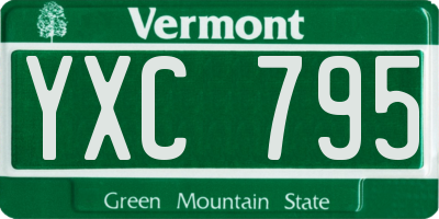 VT license plate YXC795