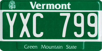 VT license plate YXC799
