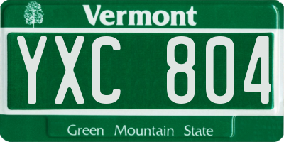 VT license plate YXC804