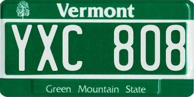 VT license plate YXC808