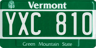 VT license plate YXC810