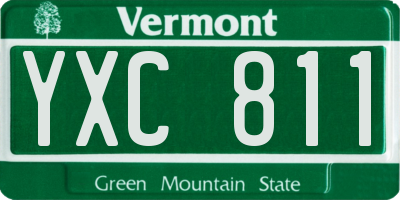 VT license plate YXC811