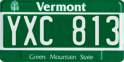 VT license plate YXC813