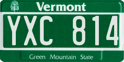 VT license plate YXC814