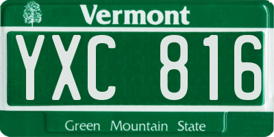 VT license plate YXC816