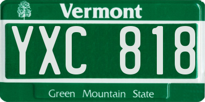 VT license plate YXC818