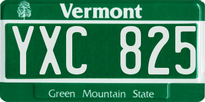 VT license plate YXC825