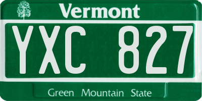 VT license plate YXC827