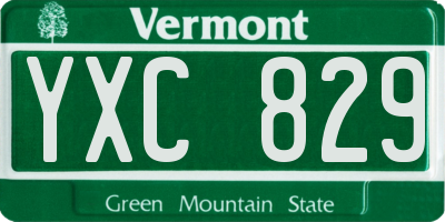 VT license plate YXC829