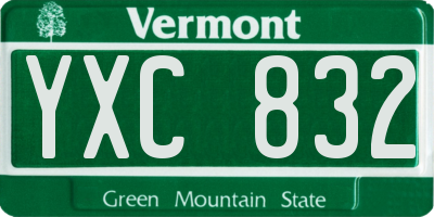 VT license plate YXC832
