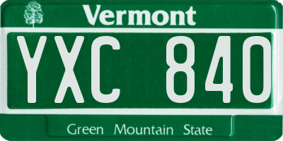 VT license plate YXC840