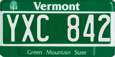 VT license plate YXC842