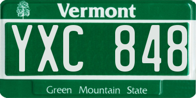 VT license plate YXC848