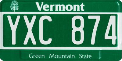 VT license plate YXC874