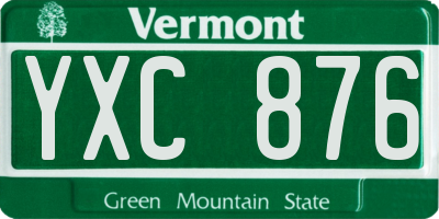 VT license plate YXC876