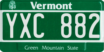 VT license plate YXC882