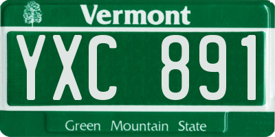 VT license plate YXC891