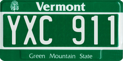 VT license plate YXC911