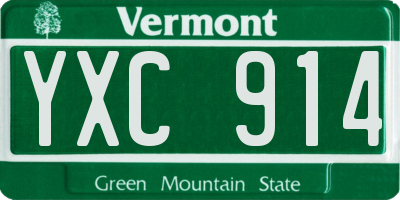 VT license plate YXC914