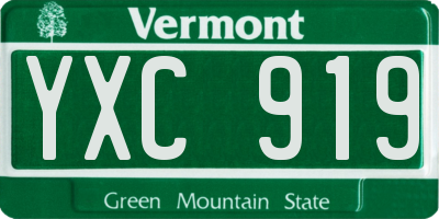 VT license plate YXC919
