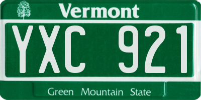 VT license plate YXC921
