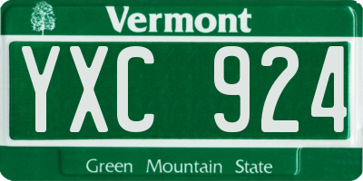 VT license plate YXC924