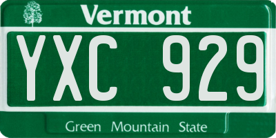 VT license plate YXC929