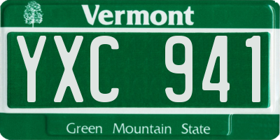 VT license plate YXC941