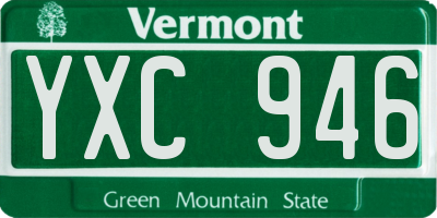VT license plate YXC946
