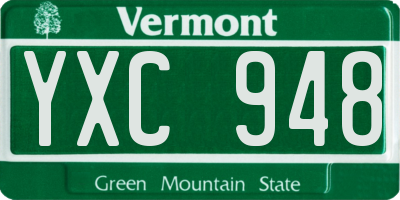 VT license plate YXC948