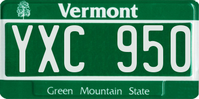 VT license plate YXC950