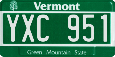 VT license plate YXC951