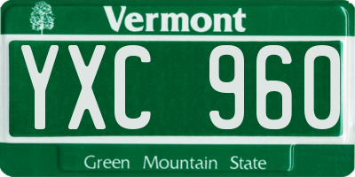 VT license plate YXC960