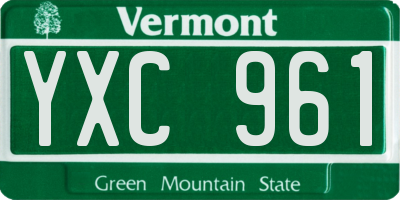 VT license plate YXC961