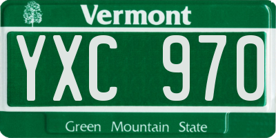 VT license plate YXC970