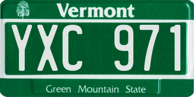 VT license plate YXC971