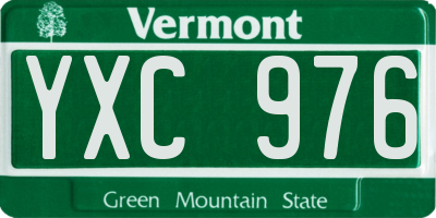 VT license plate YXC976