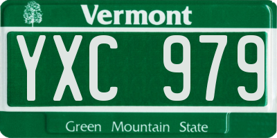 VT license plate YXC979