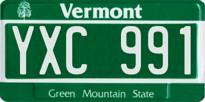 VT license plate YXC991