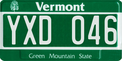 VT license plate YXD046
