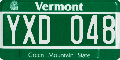 VT license plate YXD048