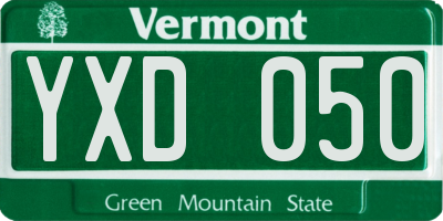 VT license plate YXD050