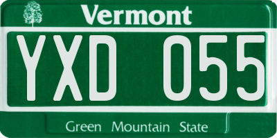 VT license plate YXD055
