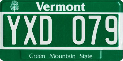 VT license plate YXD079