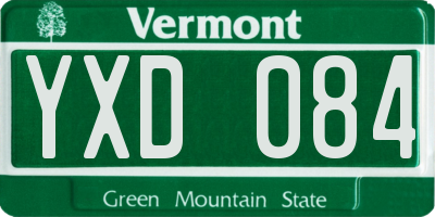 VT license plate YXD084