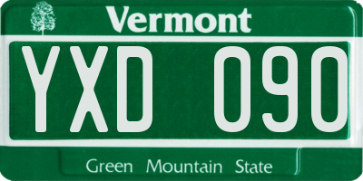 VT license plate YXD090