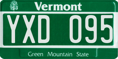 VT license plate YXD095