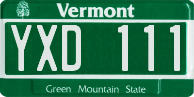 VT license plate YXD111